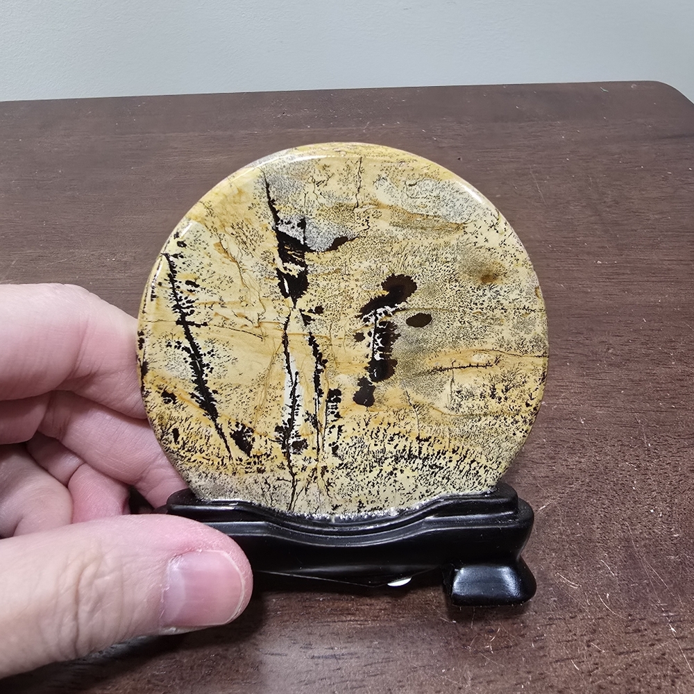 Picture Jasper Crystal Slab in Holder #H